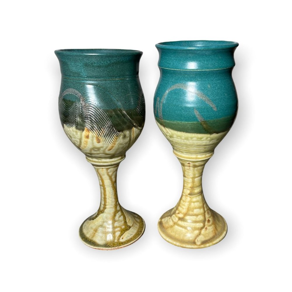 VTG Ceramic Goblets set of 2
